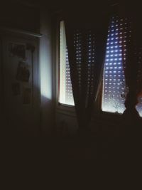 View of building through window