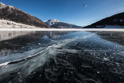  view of frozen lake against sky