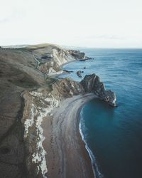 Aerial view of a beach