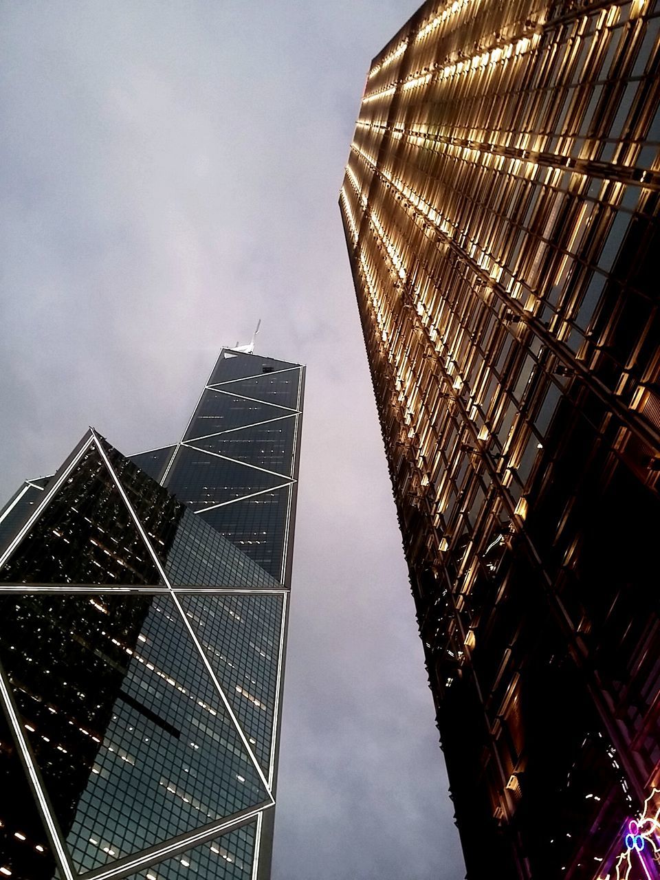 LOW ANGLE VIEW OF SKYSCRAPERS