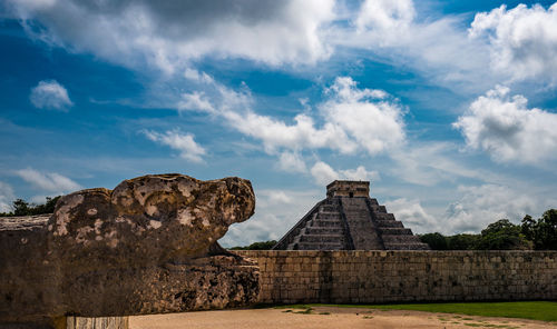 Low angle view of old ruins