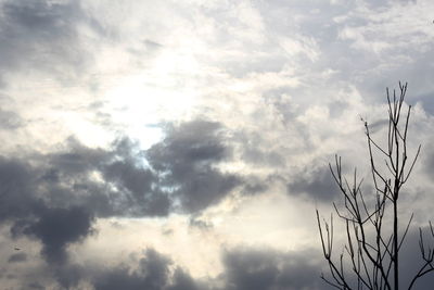 Low angle view of cloudy sky