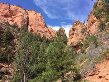 Panoramic view of rocky mountains against sky