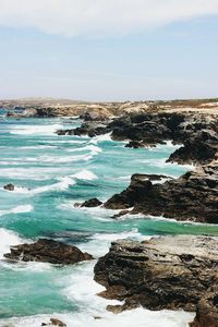 View of rocky coastline