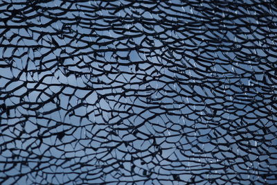 Full frame shot of broken glass