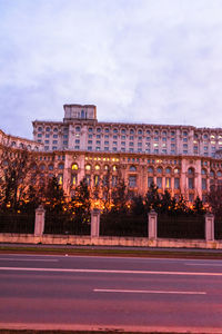 View of building against cloudy sky