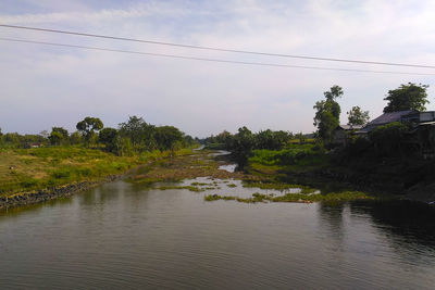 Scenic view of river against sky