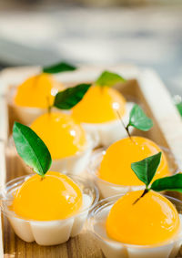 Close-up of fruits on table