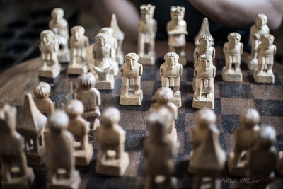 Close-up of chess pieces