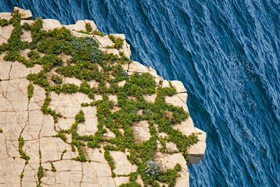 High angle view of beach