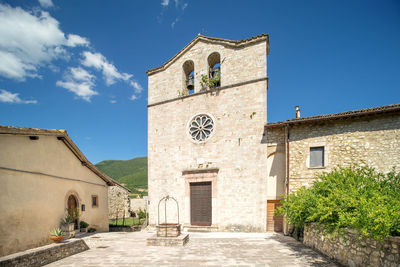 Vallo di nera, umbria, italy, august 3 2021 the church san giovanni battista, 