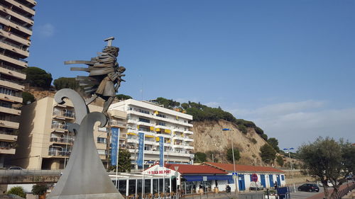 Low angle view of statue