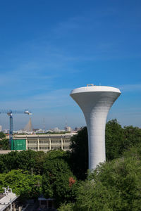 View of bridge against blue sky