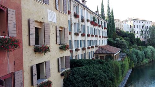 Low angle view of residential building