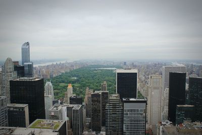 High angle view of city