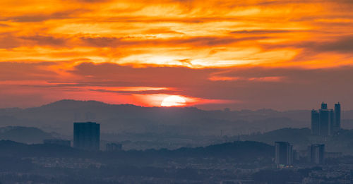 Scenic view of sunset