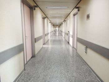 Empty corridor of building