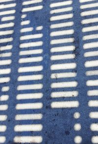 High angle view of zebra crossing on road