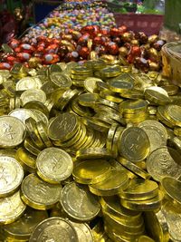 Close-up of coins