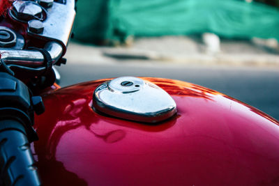 Close-up of motorcycle