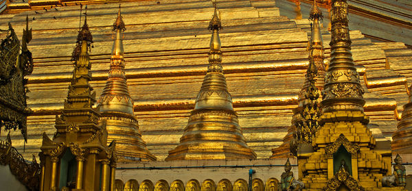 Low angle view of ceiling of temple