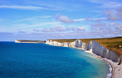 The white cliffs of the seven sisters at birling gap,