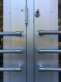 Close-up of metal door