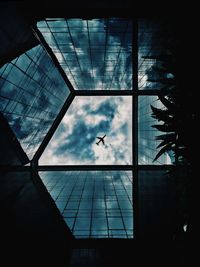 Low angle view of glass building