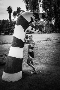 Man playing with umbrella