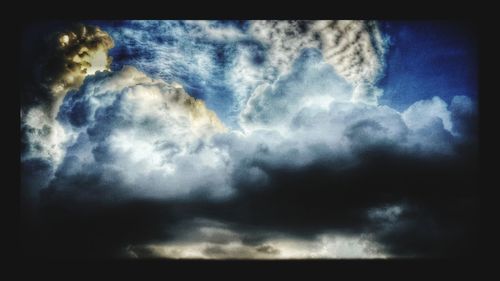Low angle view of clouds in sky