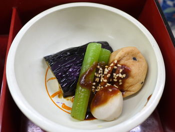 Close-up of fresh salad in plate