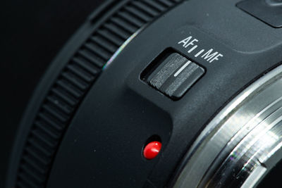 Close-up of digital camera
