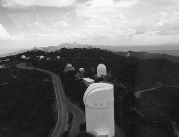 High angle view of landscape against sky