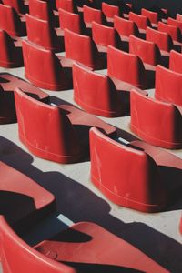 Full frame shot of empty chairs