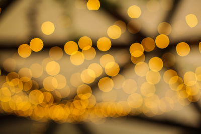 Defocused image of illuminated lights