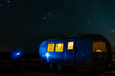 View of train against sky at night