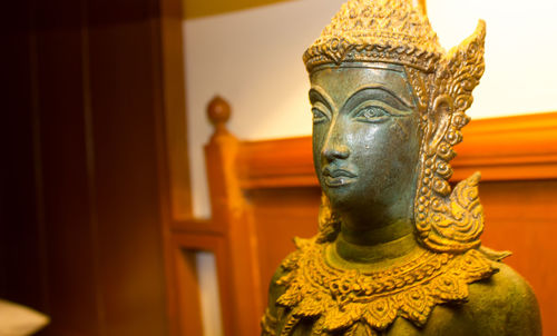 Close-up of statue at temple