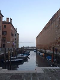 View of canal along buildings