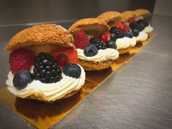 Close-up of dessert in plate