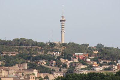 View of tower against clear sky