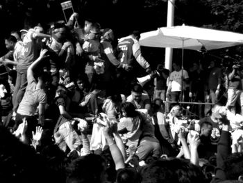 Crowd of people at music concert