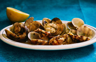 Plate of clams very exquisite