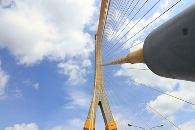 Low angle view of bridge against sky