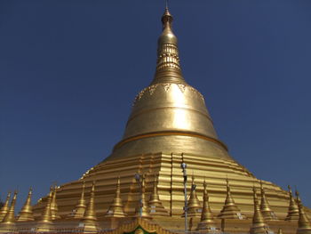 Low angle view of temple against clear sky