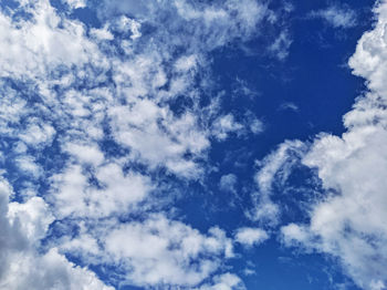 Low angle view of clouds in sky