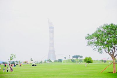 Tourists at park