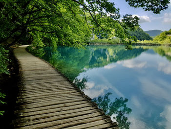 Plitvice blue lake in croatia