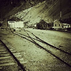 Railroad tracks in winter