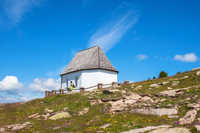 Chapel on the mountain in the alps