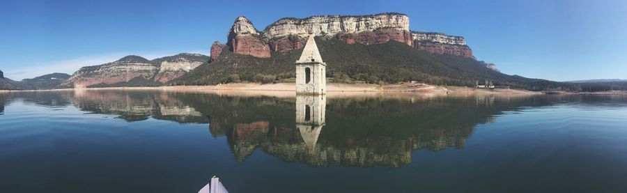 Reflection of mountain in lake